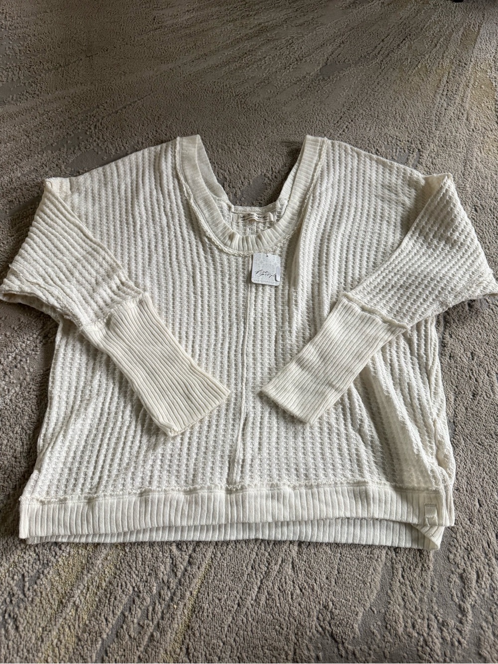 We the Free New Magic Thermal Sweater cotton cream large new
